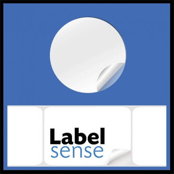 Circular Labels - White Permanent